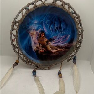 The Bradford Exchange Blue and Brown Dreamcatcher Plate